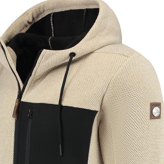 Lasse Cardigan Men Taupe DCB